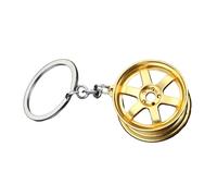 Elegant Keychain Car Wheel Shape Hanging Ornament Alloy Texture For Stylish Individuals And Everyday Use Racing Culture Keychain