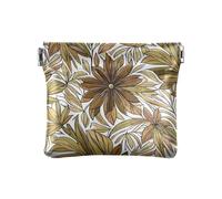 Elegant Khaki Leaf White Women Leather Cash Wallet Fancy Travel Accessories for Women Ladies, elegant khaki leaf white, One Size, Modern
