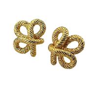 Elegant Knot Weave Gold/Silver Plated Alloy Studs Earrings for Women Fashion Ear Accessories Personality Party Jewelry