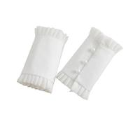 Elegant Lace Cuff False Sleeve Jabot Costume Accessory White Ruffle Brim Pearl Button Lace Wristband Wrist Cuff Costume Costume for Adult Women