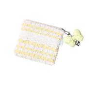 Elegant Lace Embellished Cosmetic Case Quilted Styled Design Ergonomic Makeup Bag Fashion Zippers Coin Purse Quilted Cream Cosmetic Organizer