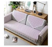Elegant Lace Floral Couch Cover With Non-Slip Grip, All-Season Fabric Protector For Recliners, Chairs, And Living Room Furniture(Purple,90cm*200cm)