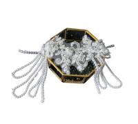 Elegant Lace Hair Clip Beautiful Beaded Headband Adornment Lace Headwear Head Chain for Wedding and Party Hairstyles