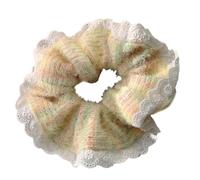 Elegant Lace Headband for Women Girls Soft Fabric Ponytail Holder Colorful Hair Scrunchie Comfortable Hair Accessory