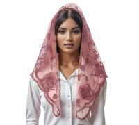 Elegant Lace Mantilla Head Veil For Wedding Traditional Lacy Flower Veil Head Covering For Catholic Chapel Headwear Travel Scarf