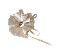Elegant Lace Trim Drawstring Hair Ties For Women Soft And Stylish Scrunchies Great For Various Hair Types