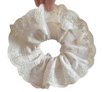 Elegant Lace Trim Hair Scrunchies Elastic Hair Rope Soft Hair Rope Casual Spring Elastic Hair Tie For Girl Braids Holder