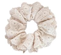 Elegant Lace Trim Hair Scrunchies Elastic Rope Soft Rope Casual Spring Elastic Tie For Girl Braids Hold Cloth Colorful Thin Cloth