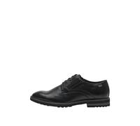 Elegant Lace-Up Derby Leather Look Shoes with Profiled Sole s.Oliver Noir 46