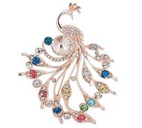 Elegant Ladies Brooch Noble Peacock Wedding Bride Diamond Brooch Pin Rhinestones Corsage For Wedding Prom Party Decorations