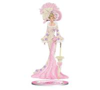 Elegant Lady Diamond Art Painting Tabletop Ornaments DIY Kit Pink Lady 5D Diamond Art Table Decorations Special Shaped Beads by Number Stitch Handmade Crafts for Girls Women Home Office Desktop Decor