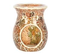 Large Crackle Oil Wax Burner - Brown