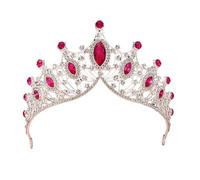 Elegant Large Crowns Headband For Performances And Birthdays Featuring Sturdy Alloy Materials And Stylish Crystals