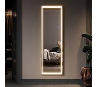 ELEGANT Large Wall Mounted Lighted Backlit Mirror, LED Full Length Mirror Dressing Mirror with Dimming & 3 Color Modes, Smart Touch Button Makeup Mirror with Lights 1600 x 500 mm