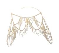 Elegant Layered Fringe Body Chain Adorned With Sparkling Rhinestones Sturdy Alloy Materials For Special Occasions Adjustable Fringe Body Accessory