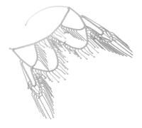 Elegant Layered Fringe Body Chain Adorned With Sparkling Rhinestones Sturdy Alloy Materials For Special Occasions Versatile Layered Shoulder Chain
