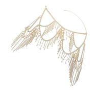 Elegant Layered Fringe Body Chain Adorned With Sparkling Rhinestones Sturdy Alloy Materials For Special Occasions Shimmering Layered Festival Jewelry
