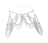 Elegant Layered Fringe Body Chain Adorned With Sparkling Rhinestones Sturdy Alloy Materials For Special Occasions Adjustable Fringe Body Accessory