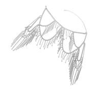 Elegant Layered Fringe Body Chain Adorned With Sparkling Rhinestones Sturdy Alloy Materials For Special Occasions Adjustable Fringe Body Accessory