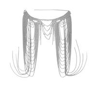 Elegant Layered Rhinestones Shoulder Chain Shimmering Fringe Body Jewelry For Parties Weddings And Evening Event Shimmering Fringe Body Jewelry