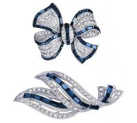 Elegant Leaf-shaped Crystal Brooch, Perfect for Any Occasion,Rose Gold/Silver, Metal, no gemstone