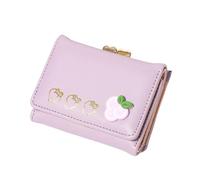 Elegant Leather Wallet for Women Strawberry Wallet Short Purse Folded Designs and Spacious Space for Cards and Cash Ladies