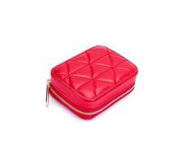 Elegant Leather Women's Purse with Compact Mirror - Perfect for Quick Makeup Touch-Ups & Stylish Portable Storage Bag (red)