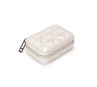 Elegant Leather Women's Purse with Compact Mirror - Perfect for Quick Makeup Touch-Ups & Stylish Portable Storage Bag (Grey)