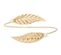 Elegant Leaves Design Metal Arm Cuff For Women Men Comfortable Adjustable Jewelry Accessory Leaves Armband Costume Parti, As the pic show, Zinc
