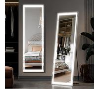 ELEGANT LED Full Length Dressing Mirror 150x40 CM Wall Mounted Hanging Mirrors with Lights Free Standing Floor Mirror with Dimming & 3 Color Modes for Living Room