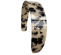 Elegant Leopards Print Color Wide Headband With Shell White Hair Decoration Party Headpieces For Vintage Styles Lover