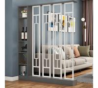 Elegant Light Luxury Entryway Room Divider - Modern Gray & White Decorative Partition for Storage & Space Separation 140x24x202cm (55x9.4x79.5in)
