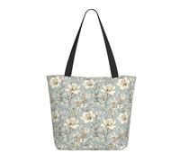 Elegant Lily A Print Tote Bag for Women, Large Shoulder Tote Bag with Zipper, Handbags for Work Travel