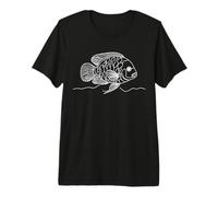Elegant Line Art African Cichlid Fish Premium T-Shirt
