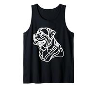Elegant Line Art Rottweiler Dog Portrait Tank Top