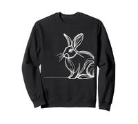 Elegant Line Art Simple Drawing Artwork Flemish Giant Rabbi Sweatshirt
