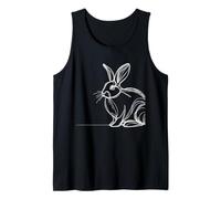 Elegant Line Art Simple Drawing Artwork Flemish Giant Rabbi Tank Top