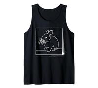 Elegant Line Art Simple Drawing Artwork Mini Lop Rabbit Rab Tank Top