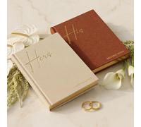 Elegant Linen Wedding Vow Books With Gold Foil Lettering - His and Hers | Perfectly Sized with Plenty of Pages to Write Whatever Is on Your Heart - A Beautiful Addition for the Wedding Day