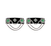 Elegant Lint Hair Accessory With Mongolian Flairs And Flowing Tassels Portable For Retro And Ethnic Fashion Lovers Personalize Statement Hair Clip
