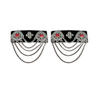 Elegant Lint Hair Accessory With Mongolian Flairs And Flowing Tassels Portable For Retro And Ethnic Fashion Lovers Women's Vintage Hair Accessory