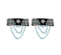 Elegant Lint Hair Accessory With Mongolian Flairs And Flowing Tassels Portable For Retro And Ethnic Fashion Lovers Women's Vintage Hair Accessory