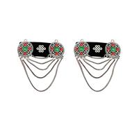Elegant Lint Hair Accessory With Mongolian Flairs And Flowing Tassels Portable For Retro And Ethnic Fashion Lovers Personalize Statement Hair Clip