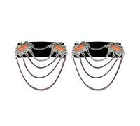 Elegant Lint Hair Accessory With Mongolian Flairs And Flowing Tassels Portable For Retro And Ethnic Fashion Lovers Personalize Statement Hair Clip
