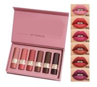 Elegant Lipstick Set Long Lasting Color And Comfort 6 Colors Matte Lips Gloss Party For Women And Girls