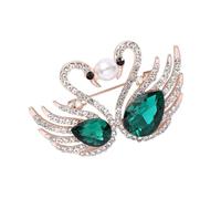 Elegant little bird brooch with rhinestone unique bird pin unisex pin alloy texture suitable for fashionable outfits, フリーサイズ