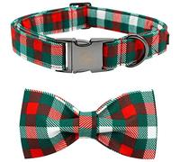 Elegant Little Tail Christmas Dog Collar With Bow - Red Adjustable Bowtie for Large Dogs, Girl or Boy - Pet Gift