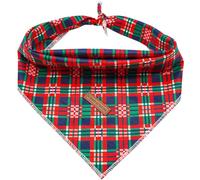 Elegant little tail Dog Bandana, Christmas Dog Bandana 1PC Dog Bandanas Holiday Bib Scarf Washable Square Dog Scarf Adjustable Dog Kerchief for Small Medium Large Dogs