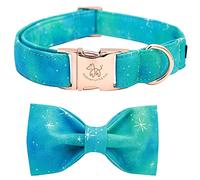 Elegant little tail Dog Collar, Colorful Print Pet Collar Comfortable Puppy Bowtie, Pet Collars Adjustable Soft Bow tie Dog Collars for Large Dogs