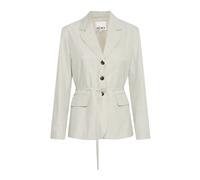 Elegant London Fog Melange Blazer - female - ICHI - Blazers - White - L - Jackets L